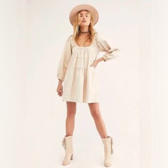 Free People Lou Jean Ivory Babydoll Dress - Picture 1 of 7